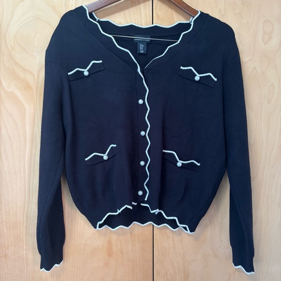 Adrienne Vittadini Sweaters - Black and White Women's Sweater